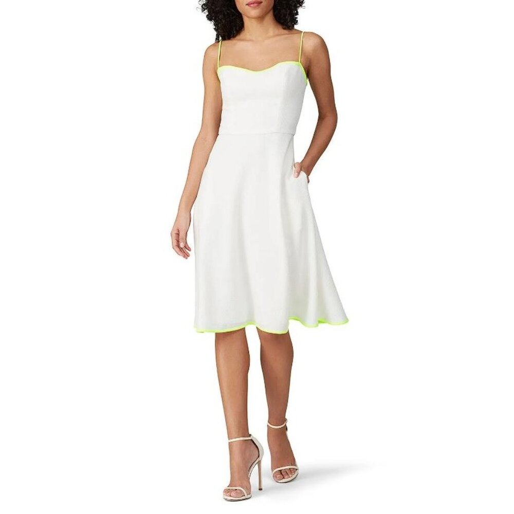 BLACK HALO Women's Quill Dress Size 6 In White